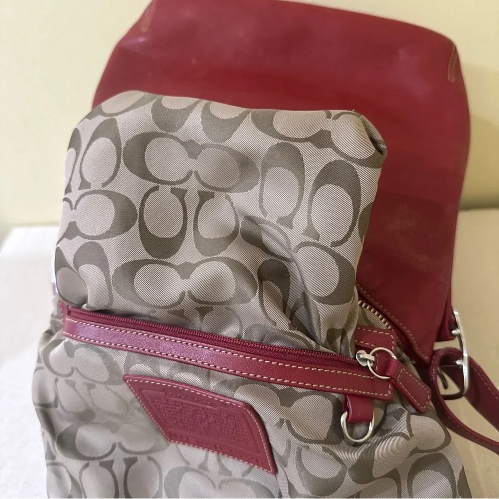 COACH SohoVintage Rusty Red Leather Hobo Crossbody classic Coach bucket Handbag